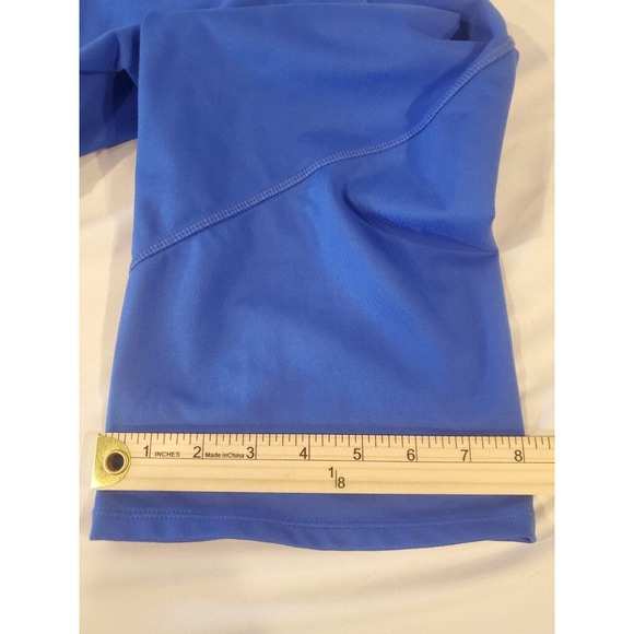 Athleta Womens Size Large Leggings Blue Zip Back Pocket Logo‎ Yoga Workout - Picture 14 of 14